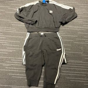 Adidas stripped sweatsuit